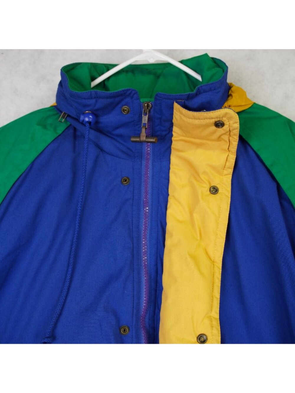 Vintage Mighty Mac Norsac Duck Down Puffer Jacket Mens XL Blue Green 80s-90s EUC - Picture 8 of 16